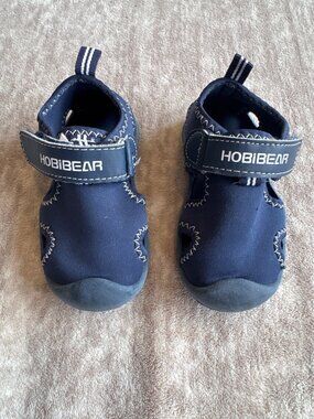 Hobibear Navy Water Toddler Shoes Barefoot Wide Toebox U.S. Size 5-5.5 EU Sz 21